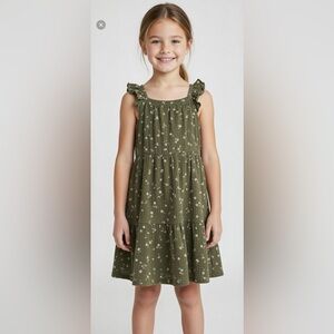 Carter's Olive Floral Kids Dress